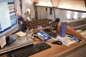 The view from atop the sanctuary between services.